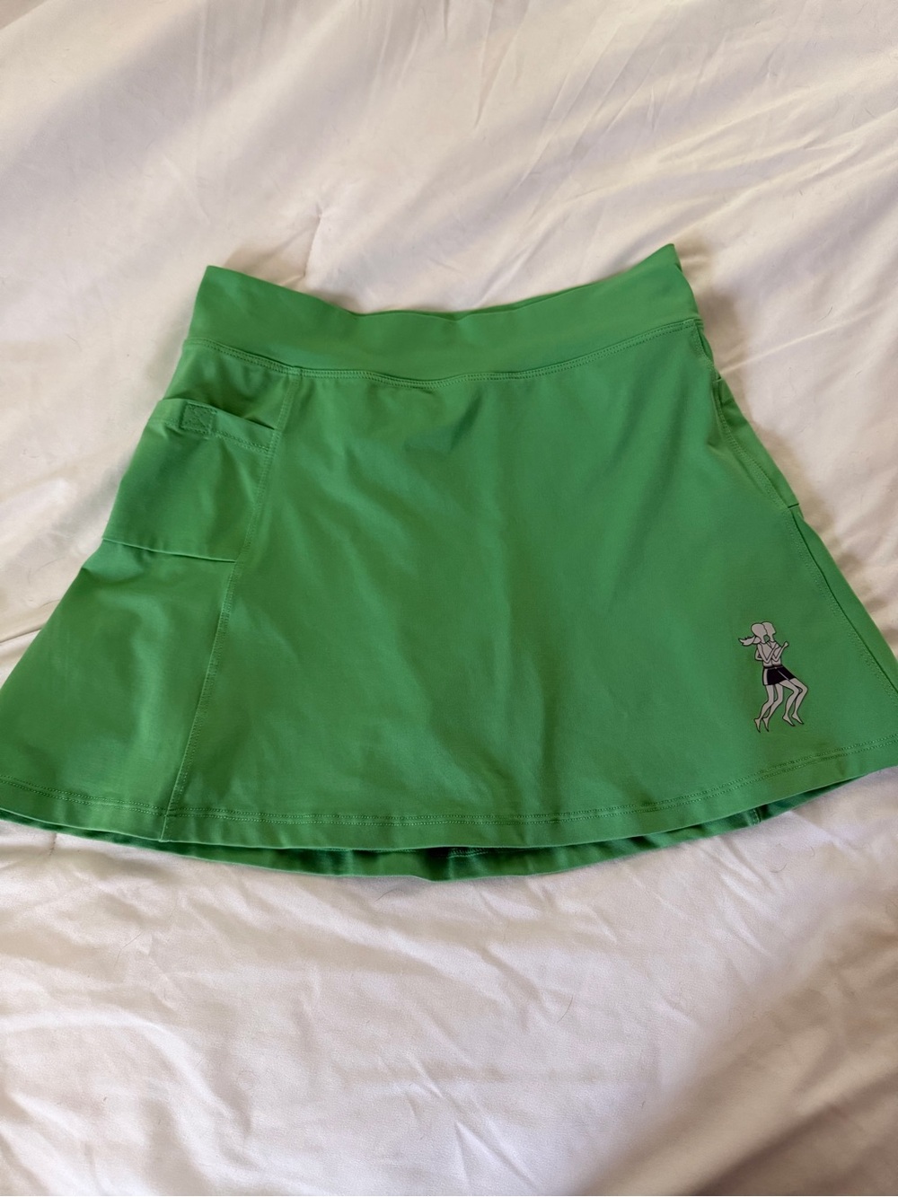 Running Skirts Green Athletic Skort with Side Pocket